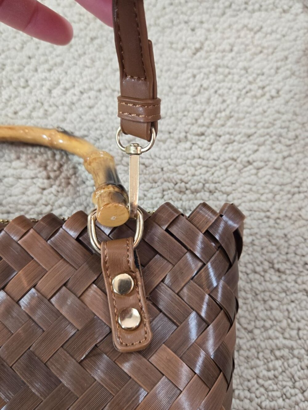 Chio '2nd Foreign atmosphere London Woven Handbag - Picture 3 of 9